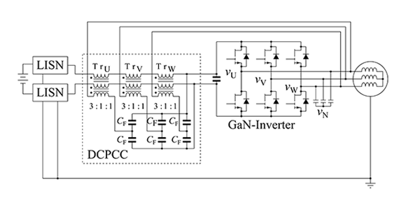 DC-PCCを接続したインバータ回路図